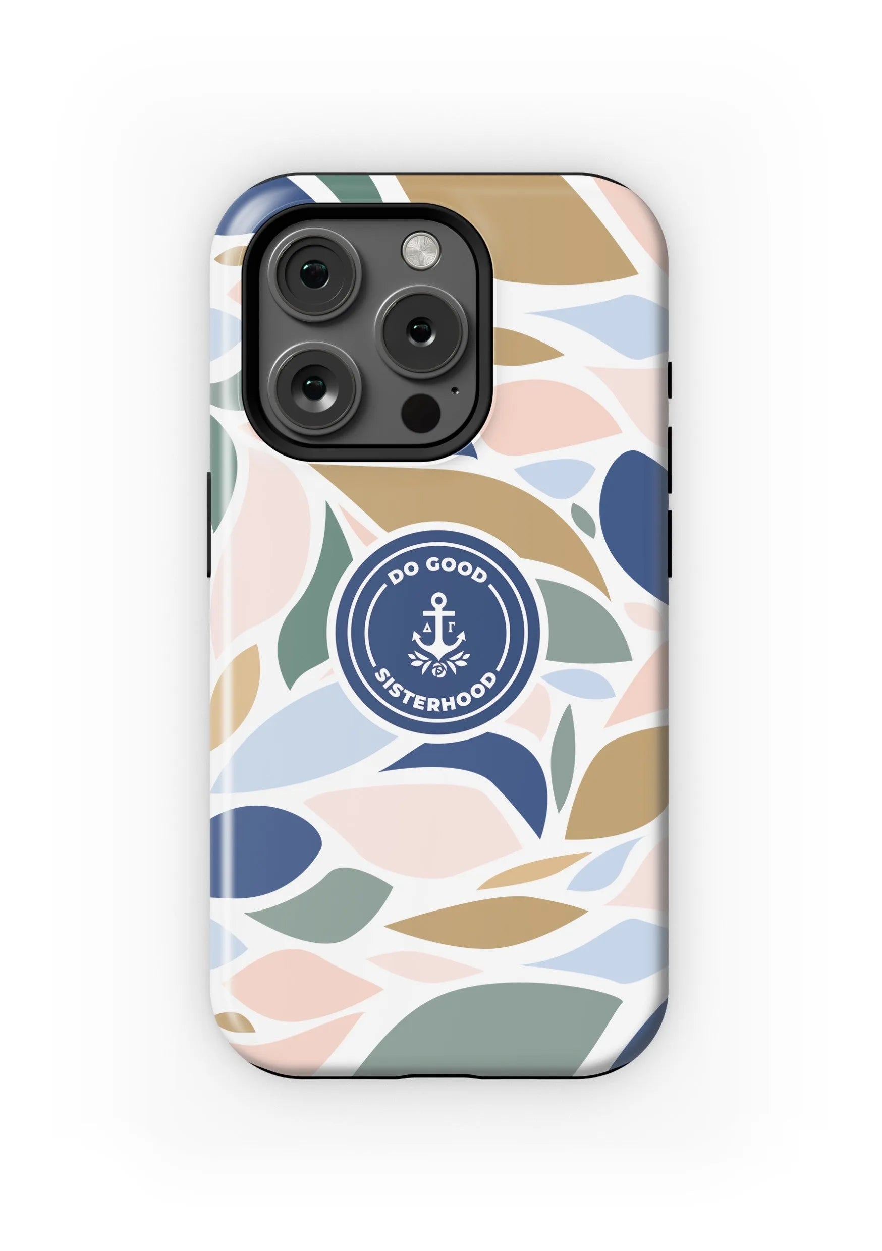Delta Gamma iPhone 16, 15, 14 Mobile Phone Case - Flat Leaf Pattern Matte Mobile Phone Cases