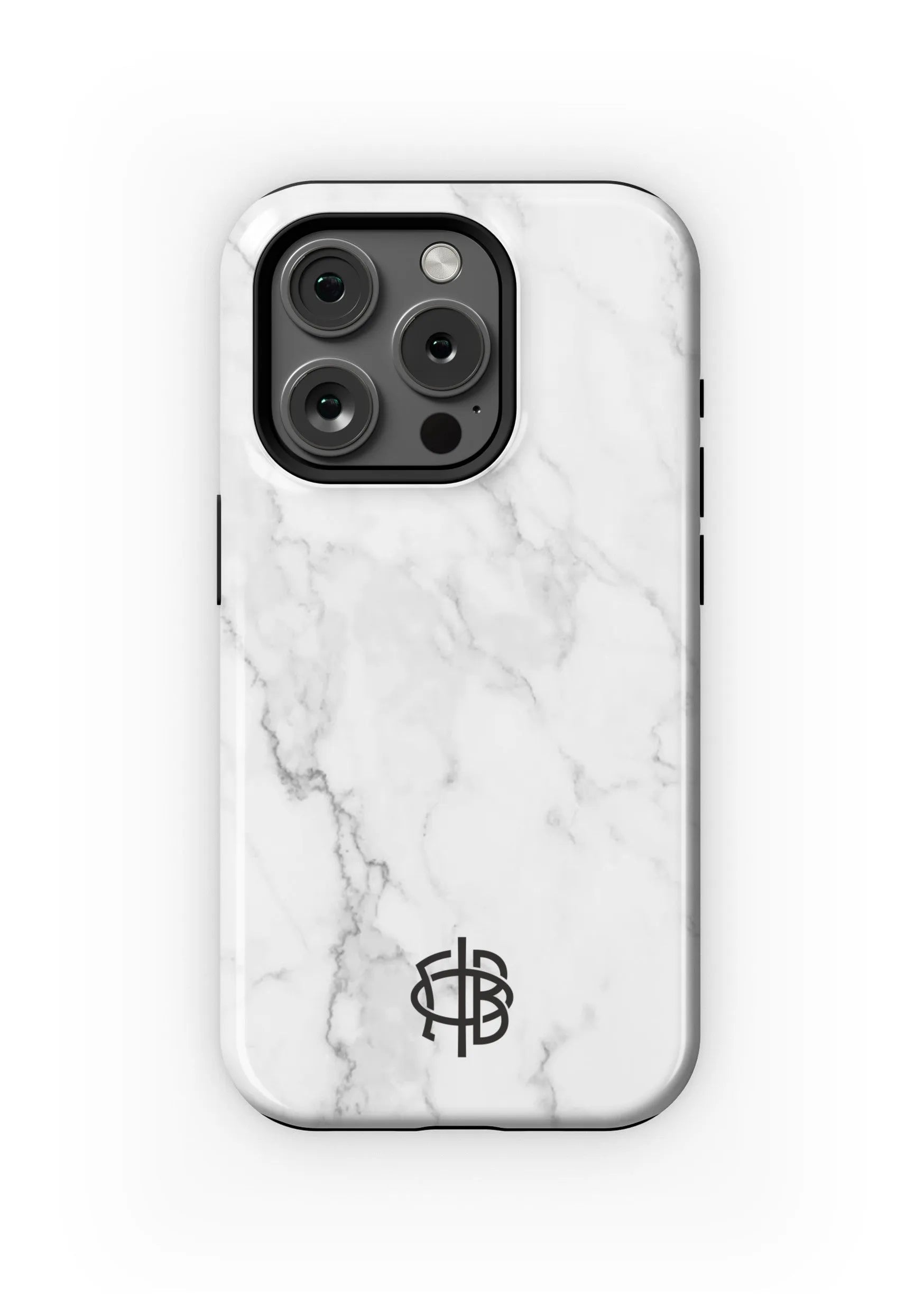 Gamma Phi Beta iPhone 16, 15, 14 Mobile Phone Case - White Marble Gloss Mobile Phone Cases