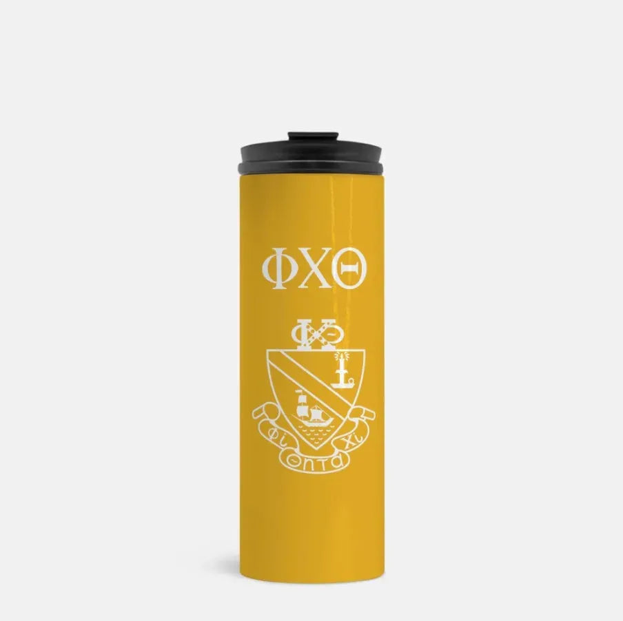 Phi Chi Theta Traditional Thermal Tumbler 16 oz. Gold Drinkware