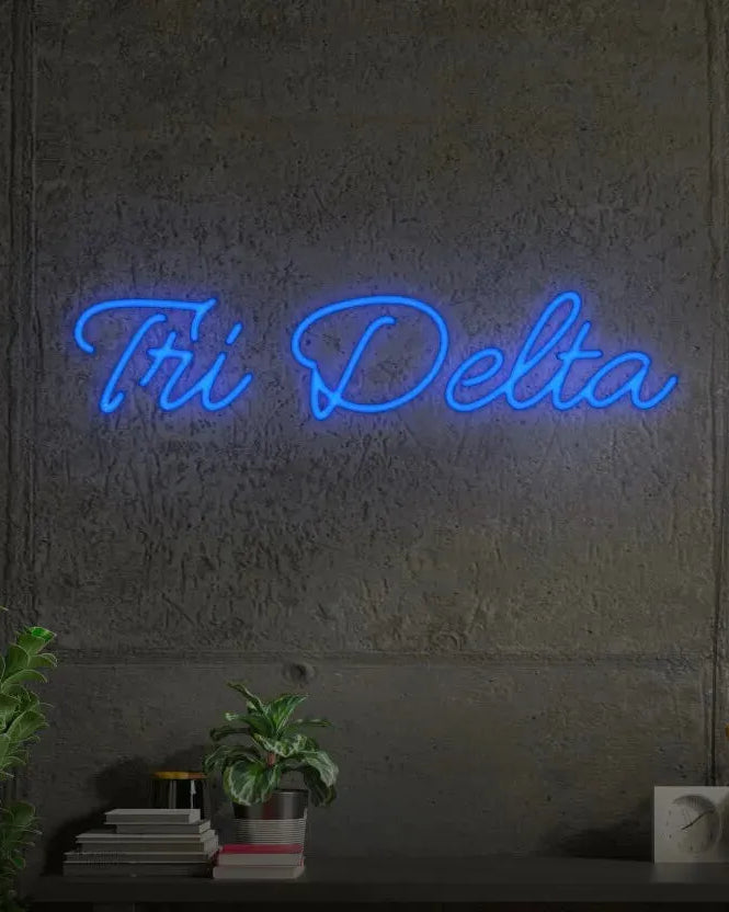 Tri Delta LED Neon Script Sign w/ Dimmer Neon Signs