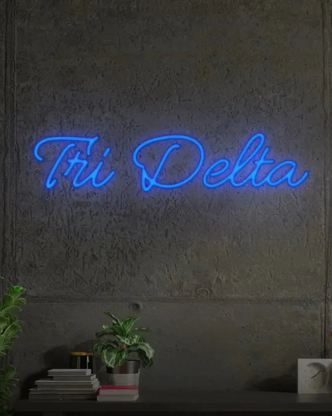 Tri Delta LED Neon Script Sign w/ Dimmer Neon Signs
