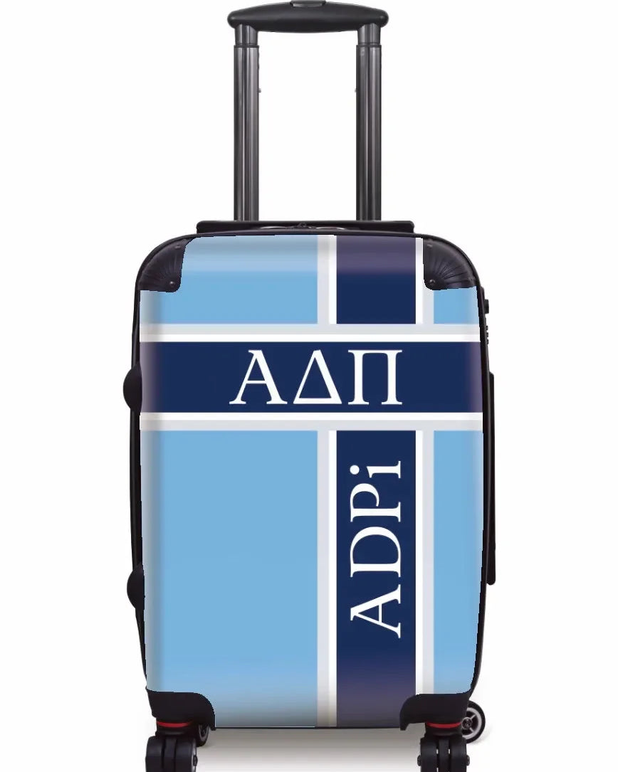 Alpha Delta Pi Carry-on Suitcase - Cross Stripes Suitcases
