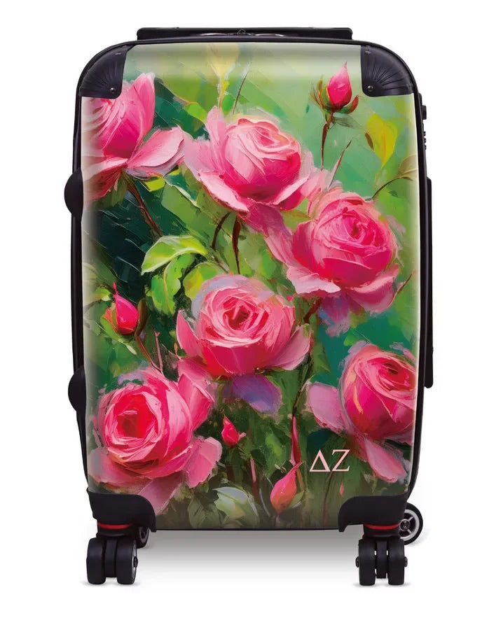 Delta Zeta Carry-on Suitcase - Bold Pink Roses Suitcases