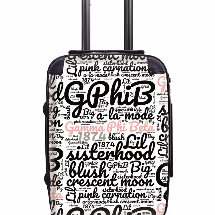 Gamma Phi Beta Carry-on Suitcase - Expression Art White Suitcases