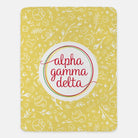 Alpha Gamma Delta XL 60x80 Sherpa Throw Blanket - Combo Pattern Buff Throw Blankets