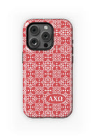 Alpha Chi Omega iPhone 16, 15, 14 Mobile Phone Case - Ornate Gloss Mobile Phone Cases