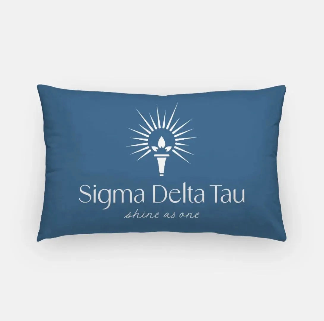 Sigma Delta Tau Lumbar Pillow Cover Old Blue Pillow Covers