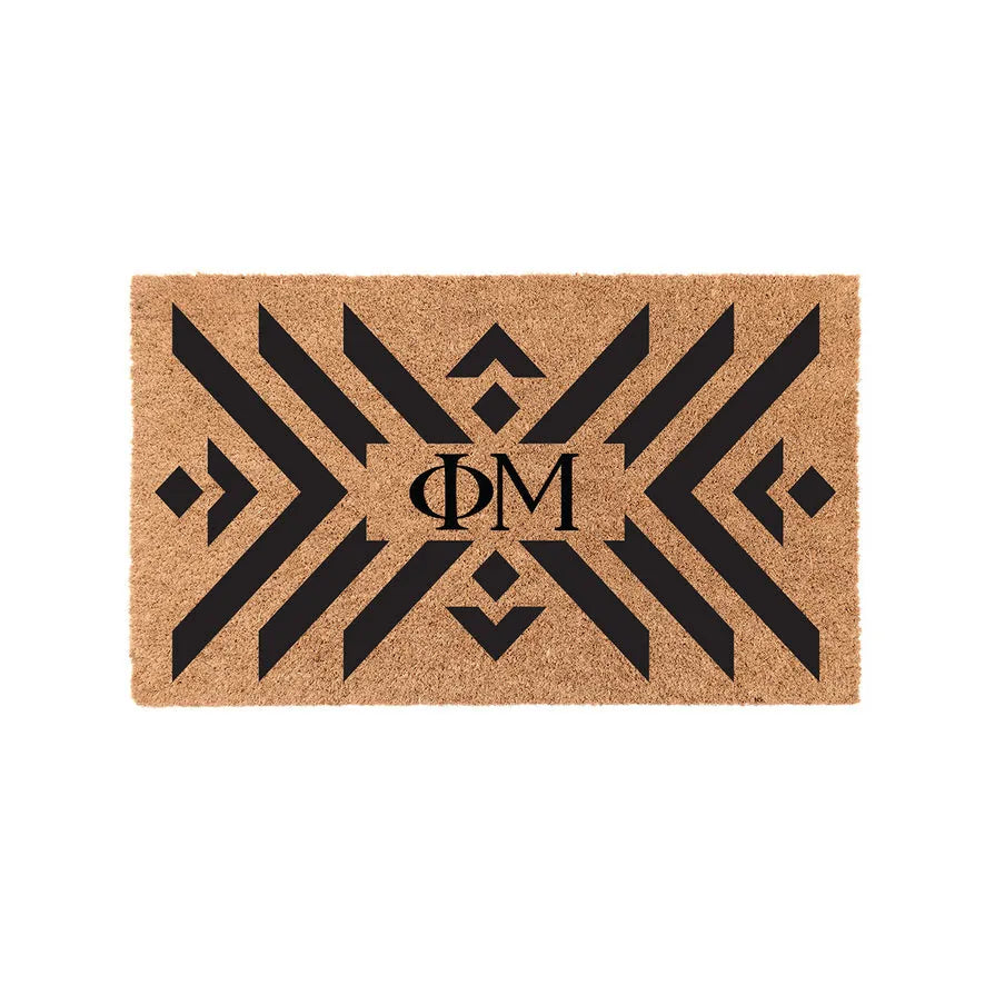 Phi Mu Coir Doormat - Boho Door Mats