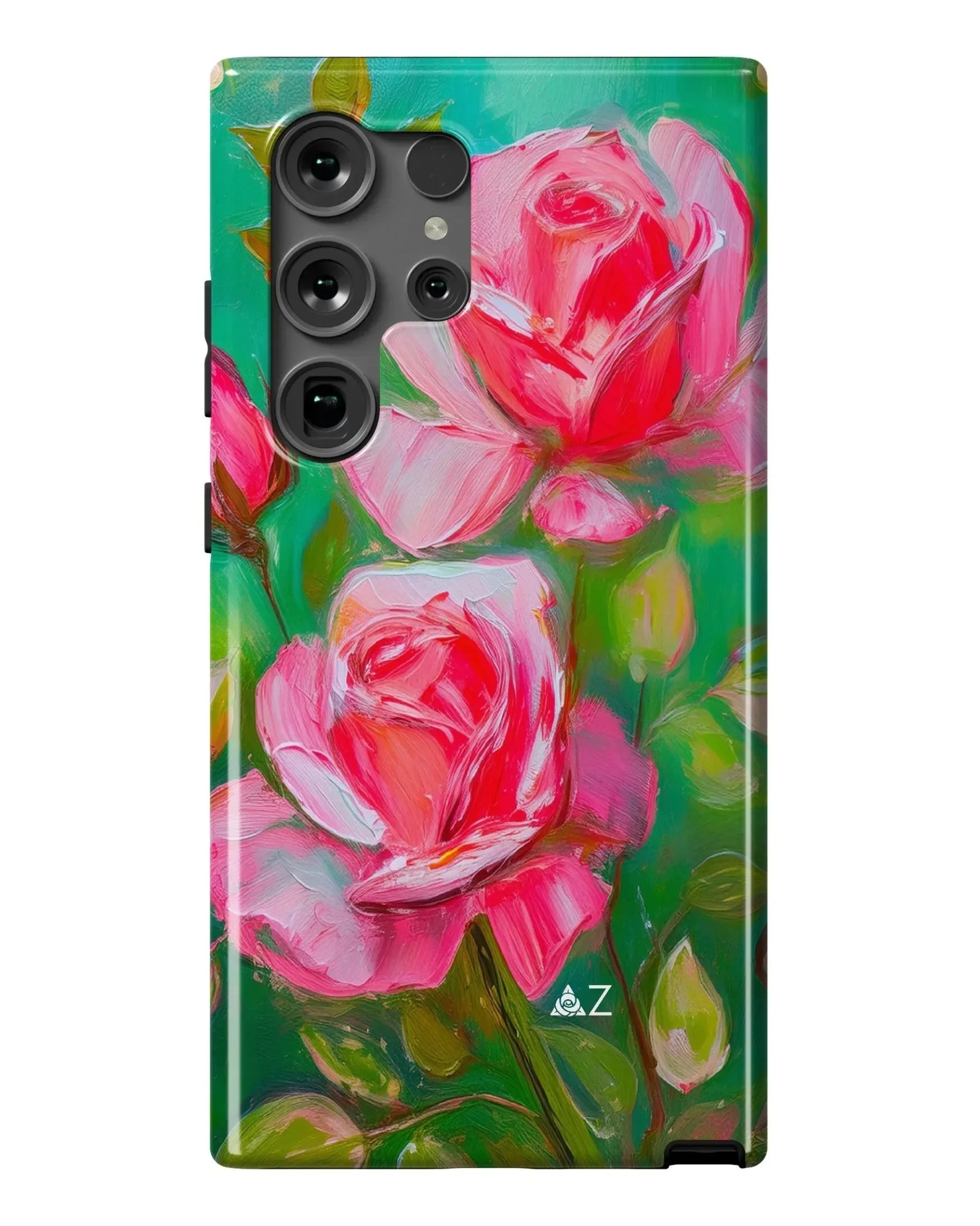 Delta Zeta Samsung Galaxy 24, 23 Mobile Phone Case - DZ Roses Gloss Mobile Phone Cases
