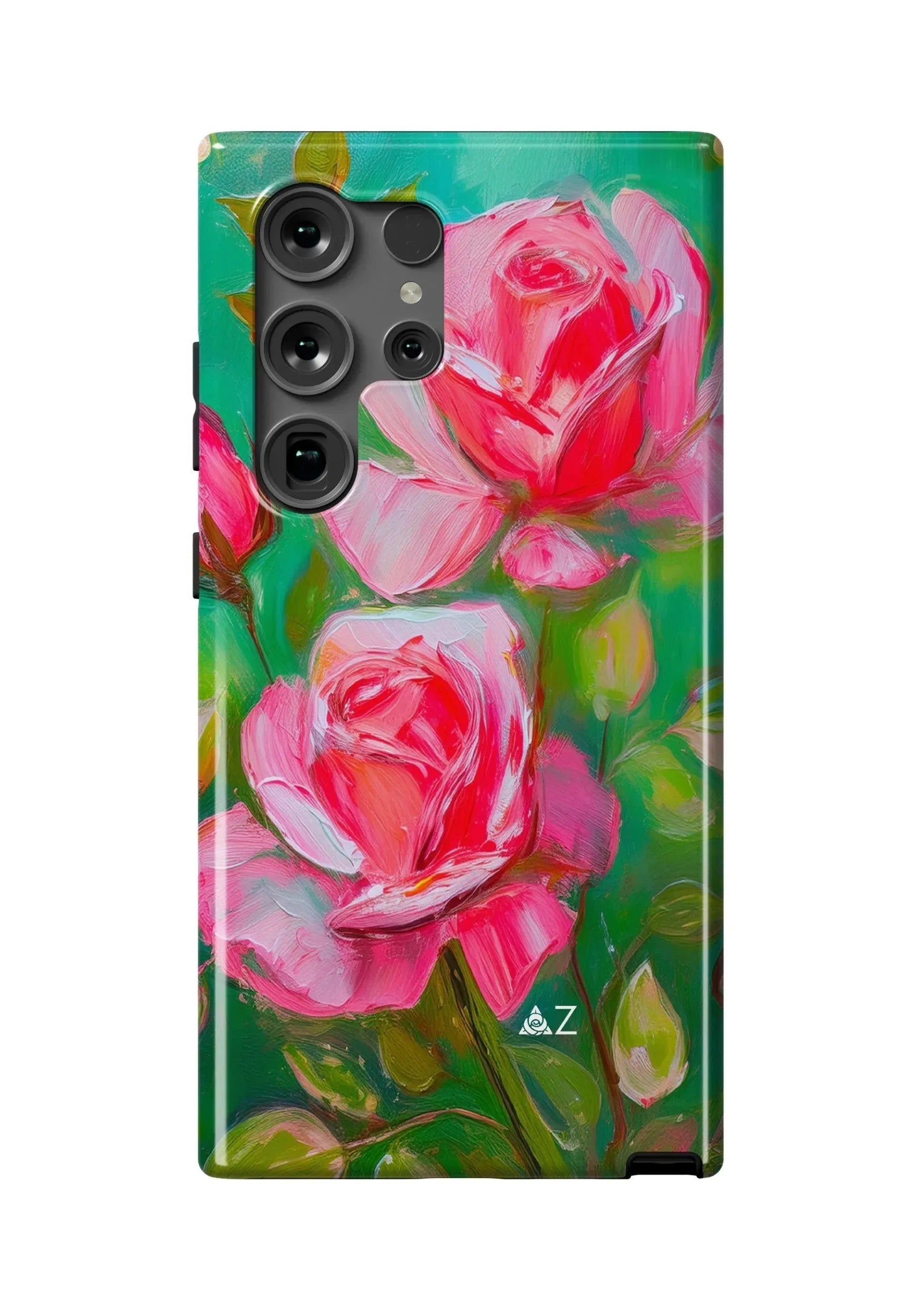Delta Zeta Samsung Galaxy 24, 23 Mobile Phone Case - DZ Roses Gloss Mobile Phone Cases