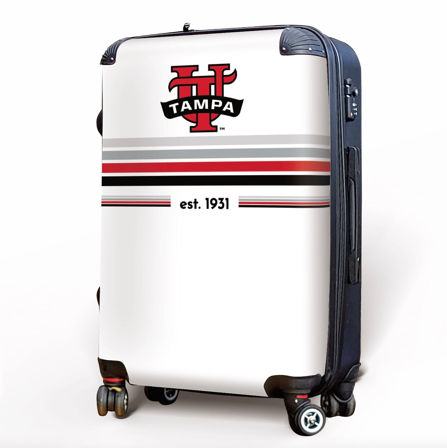Tampa Spartans Carry-on Luggage - Preppy Stripes Suitcases