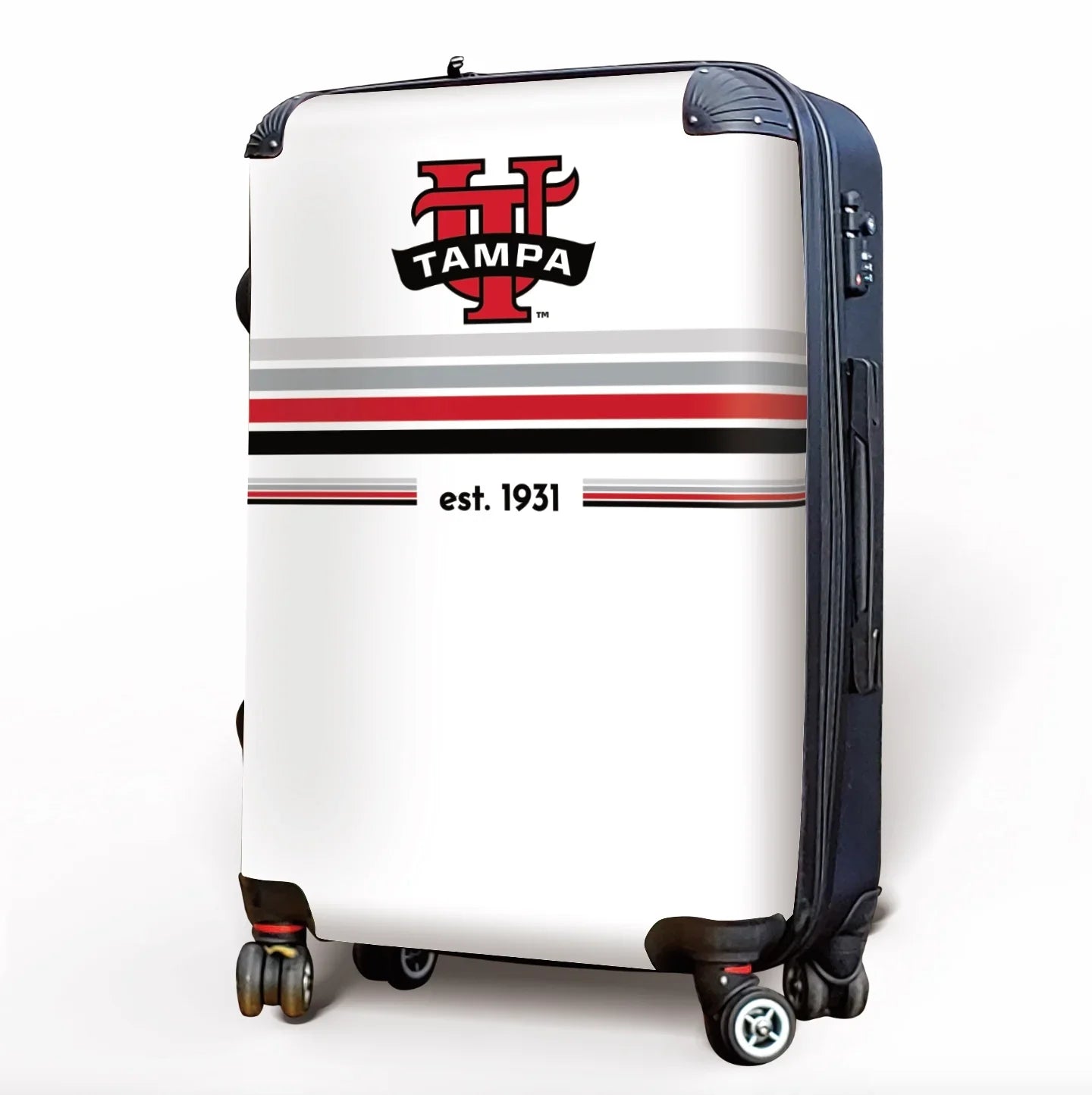 Tampa Spartans Carry-on Luggage - Preppy Stripes Suitcases