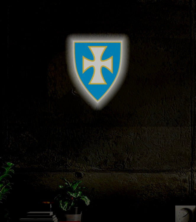 Sigma Chi Shield UV LED Neon Sign w/ Dimmer | Dorm Wall Art