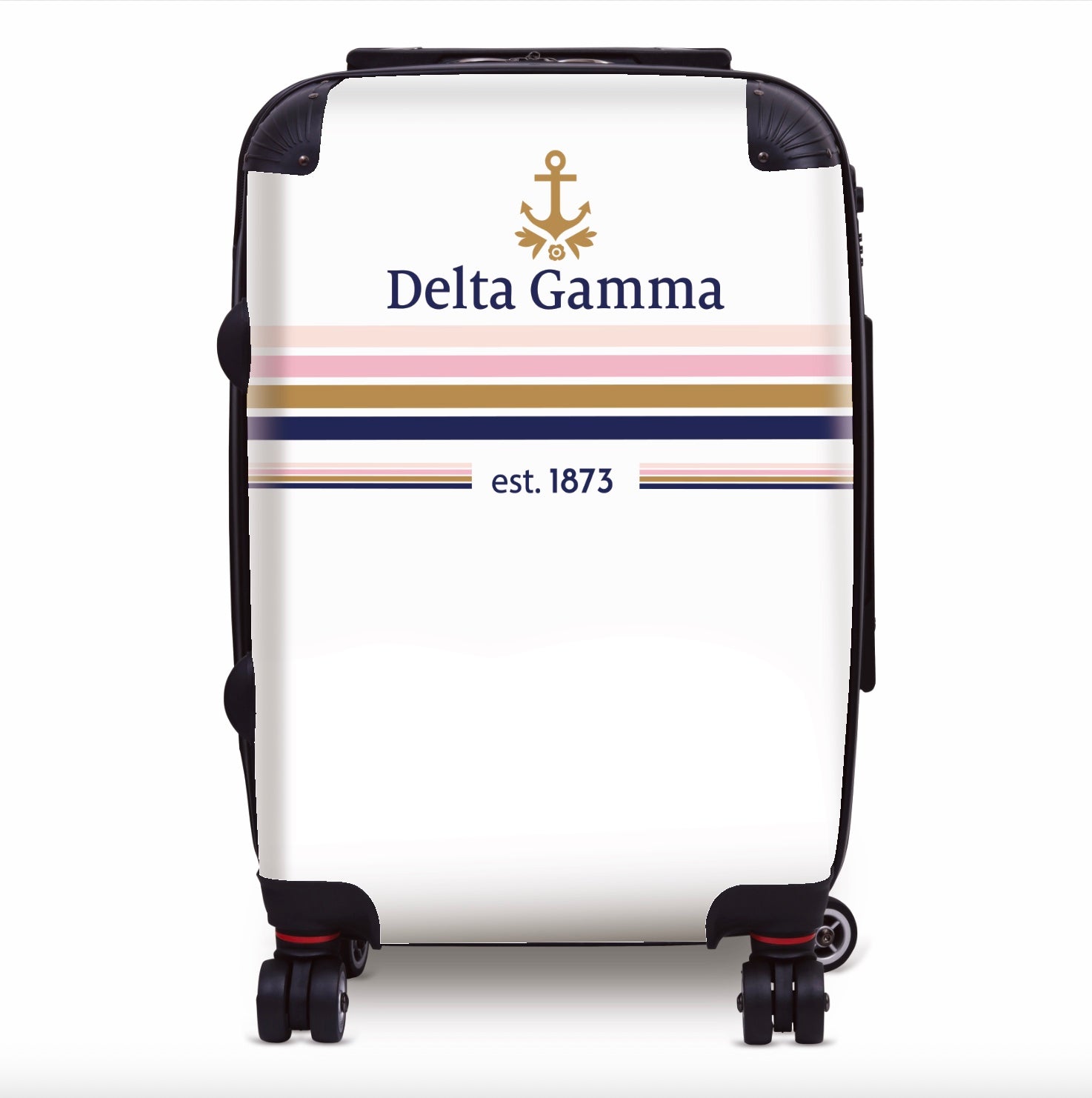 Delta Gamma Carry-on Suitcase - Preppy Stripes Suitcases