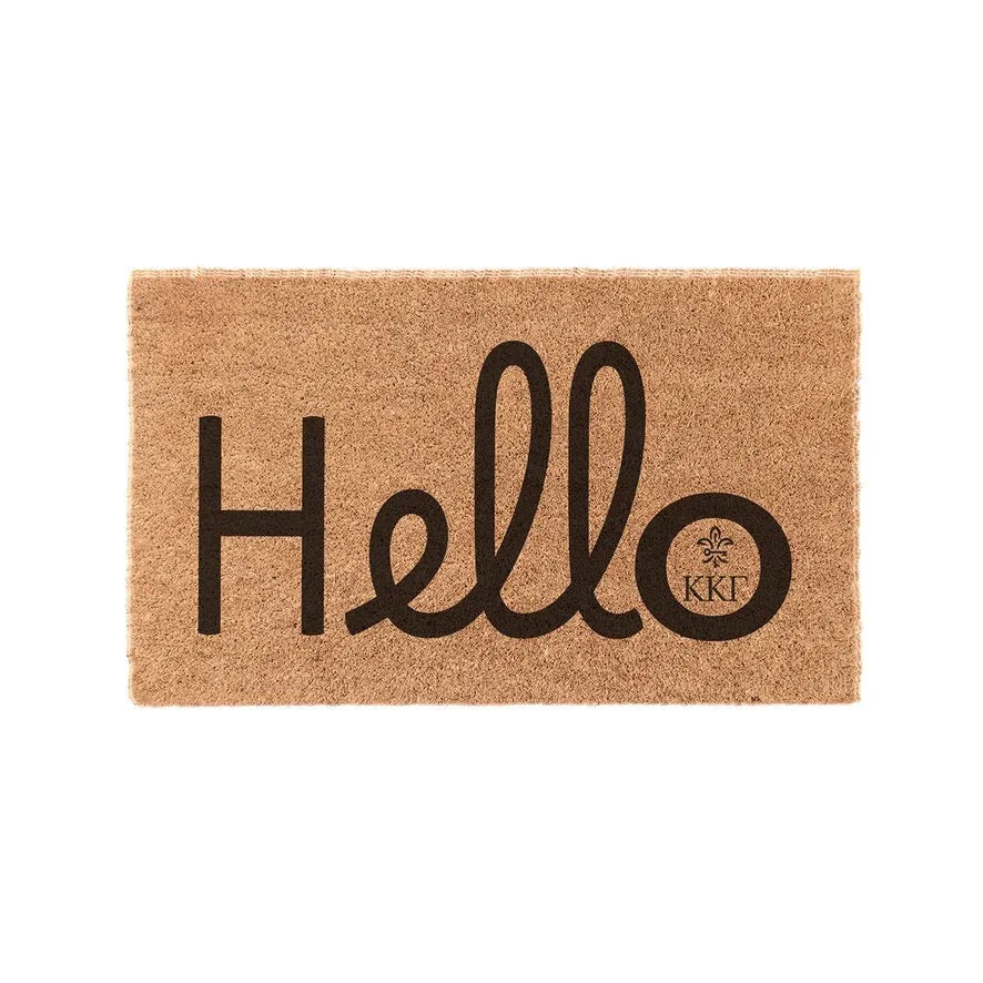Kappa Kappa Gamma Coir Doormat - Hello Door Mats