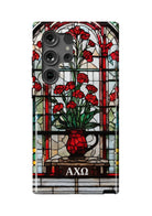 Alpha Chi Omega Samsung Galaxy 24, 23 Mobile Phone Case - Stained Glass Gloss Mobile Phone Cases