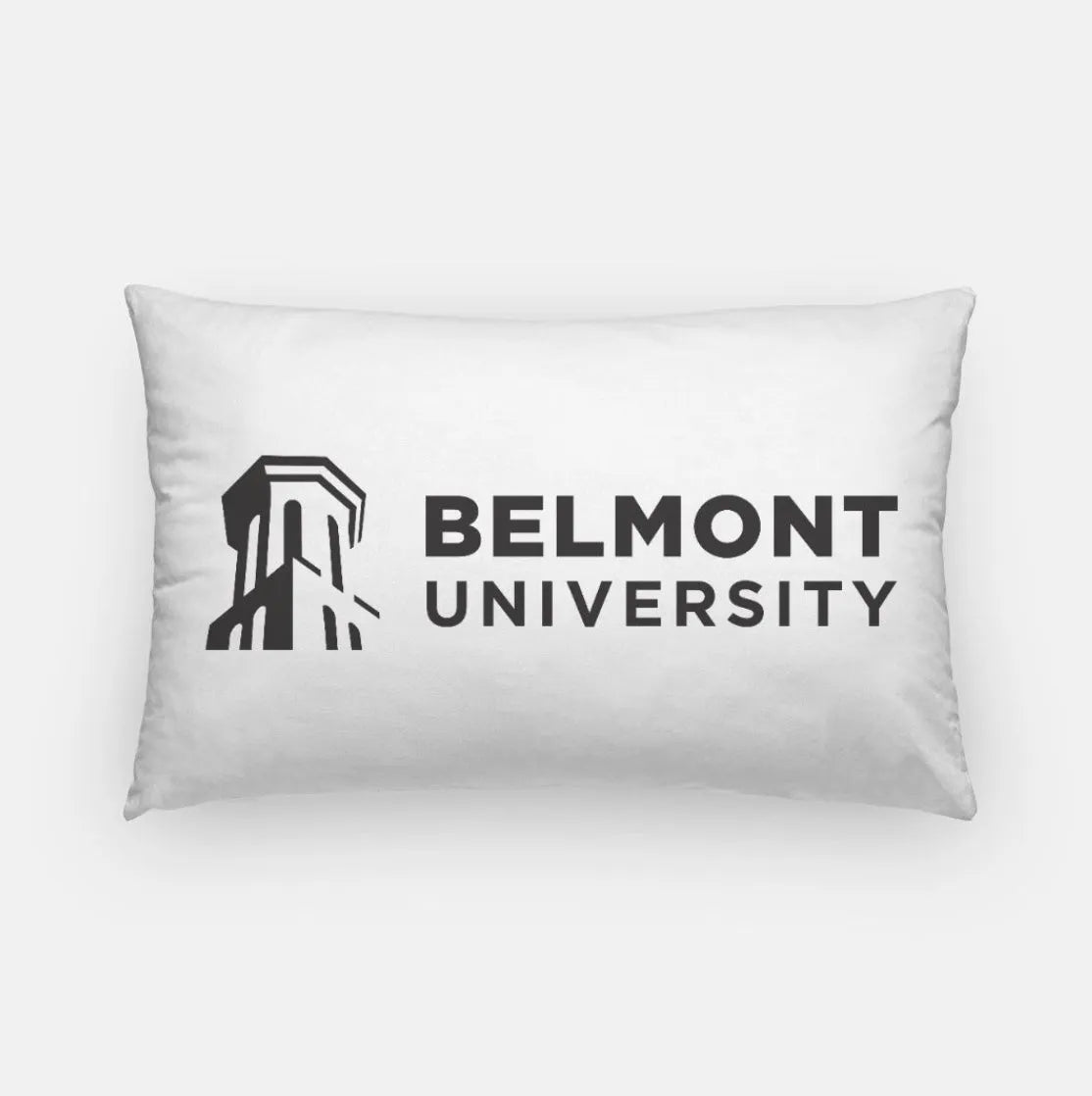 Belmont University Traditional Lumbar Pillow Cover White Black Pillow Covers