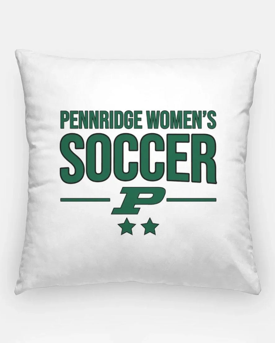 Pennridge Women's Soccer 18" Traditional Throw Pillow Cover White Pillow Covers