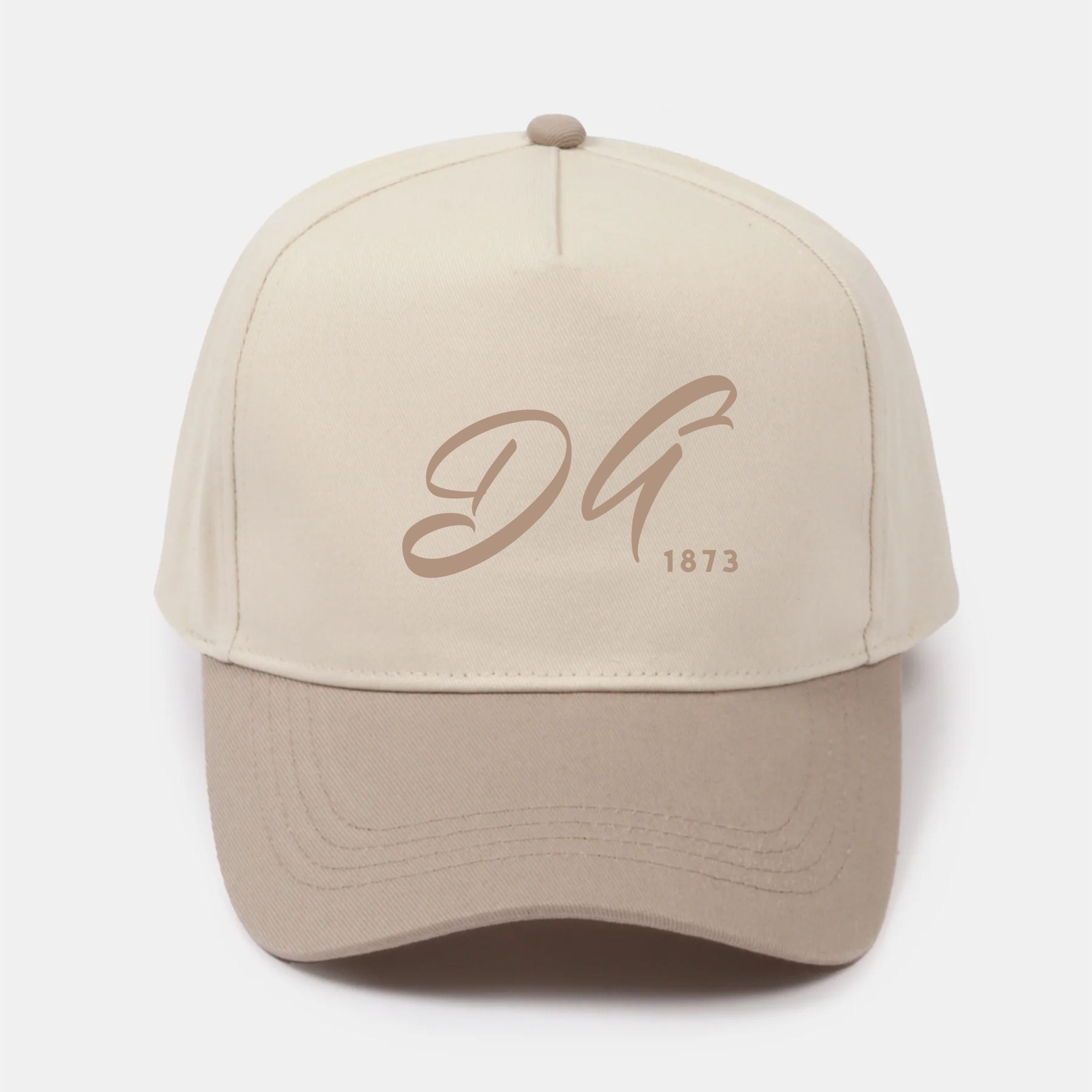 DG Embroidered Two-Tone Baseball Cap - Script 1873 | Delta Gamma Gifts