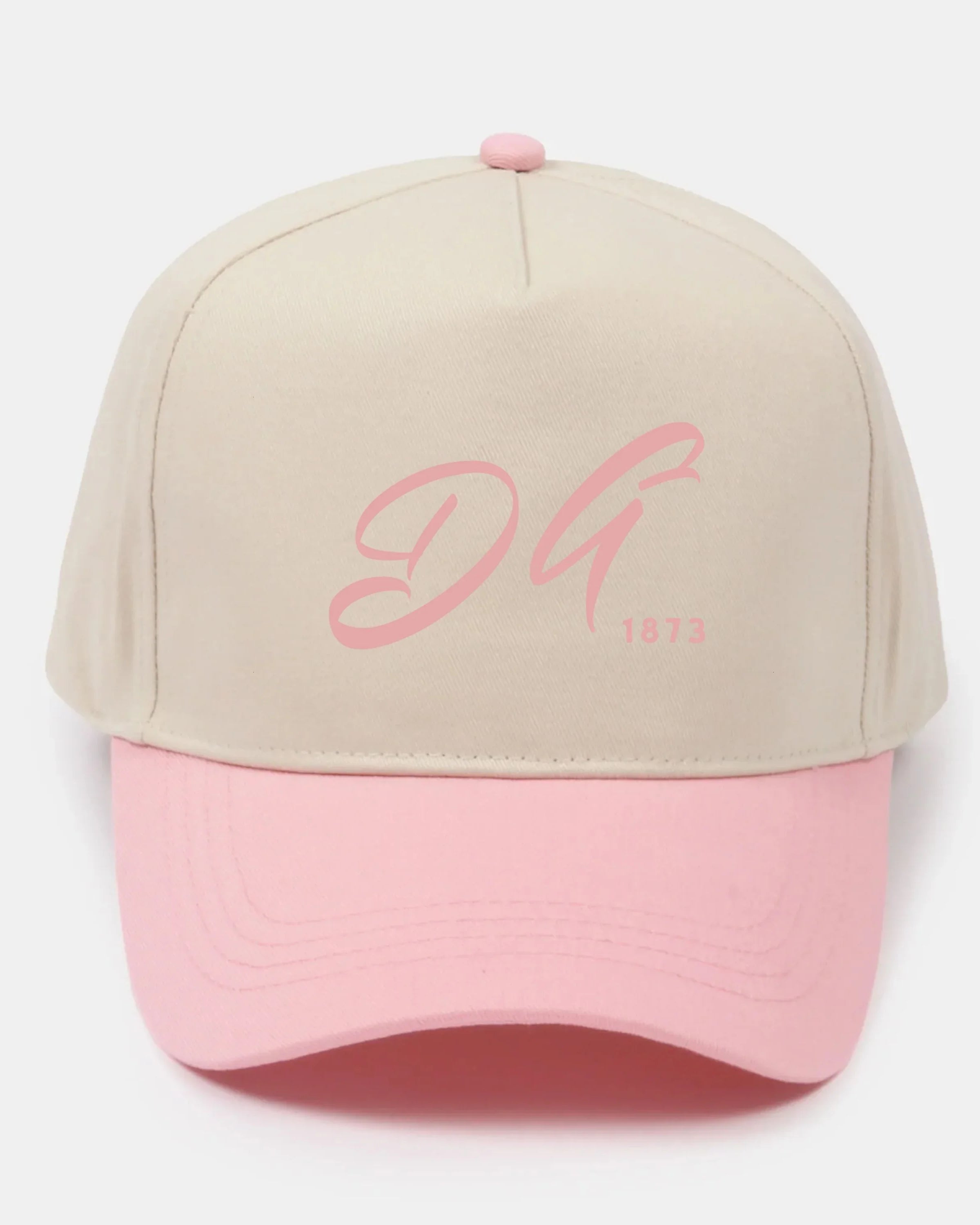 DG Embroidered Two-Tone Baseball Cap - Script 1873 | Delta Gamma Gifts