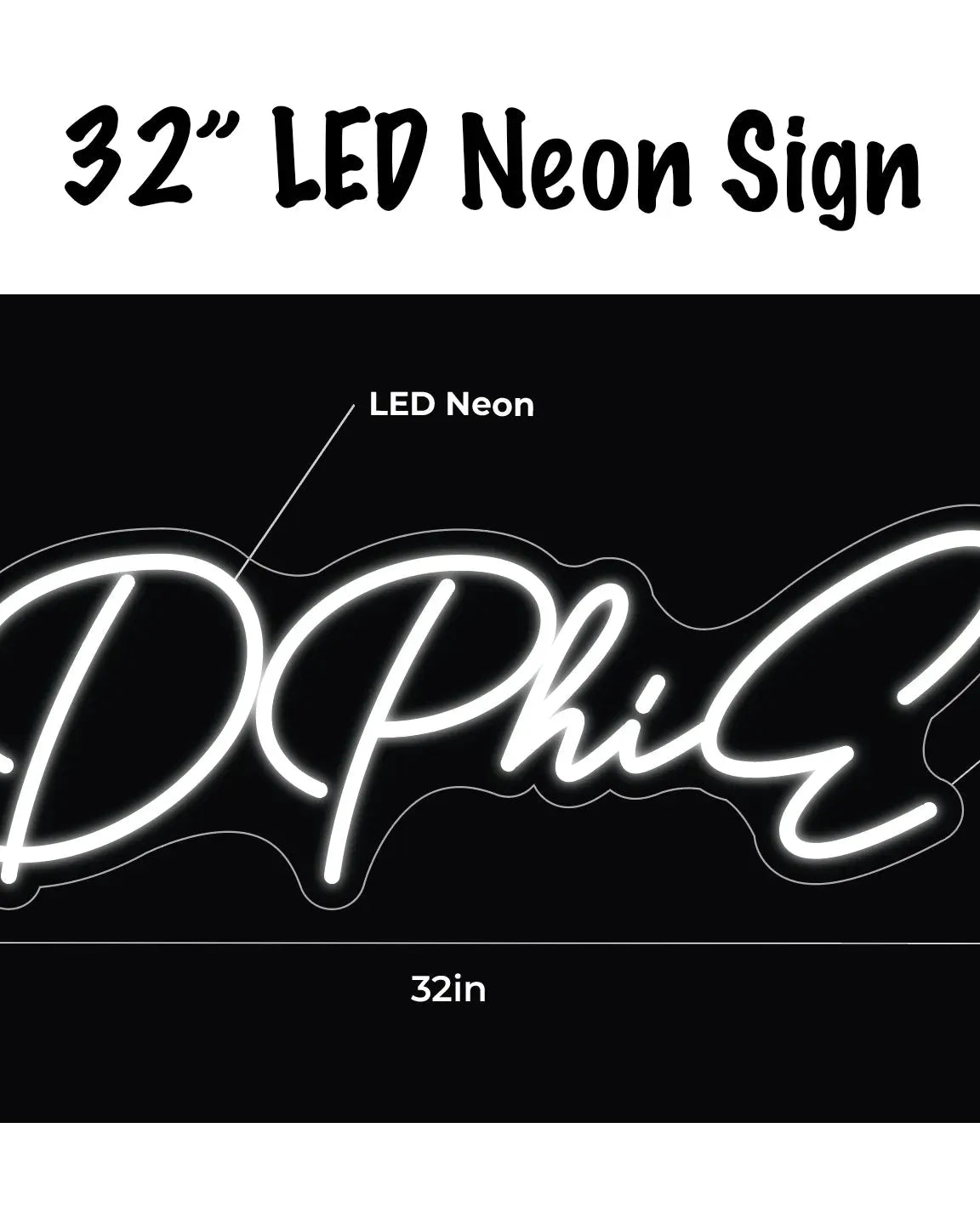 DPHIE LED Neon Sign w/ Dimmer Neon Signs
