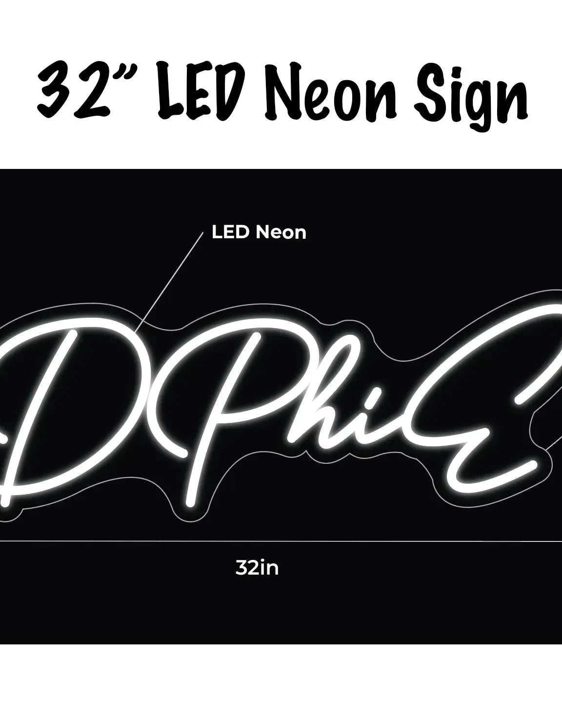 DPHIE LED Neon Sign w/ Dimmer Neon Signs