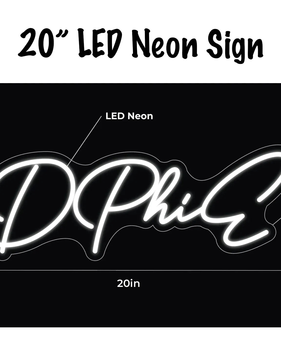 DPHIE LED Neon Sign w/ Dimmer Neon Signs