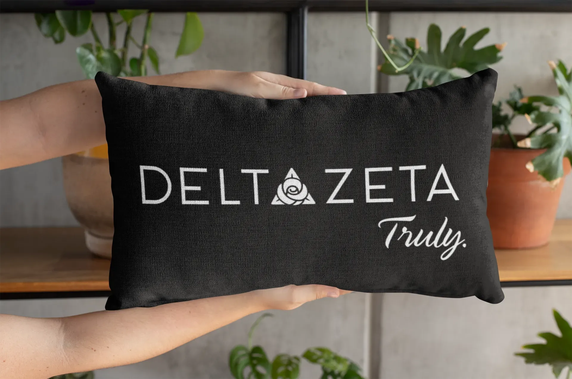 Delta Zeta Traditional Lumbar Pillow Cover - Knockout Pillow Covers