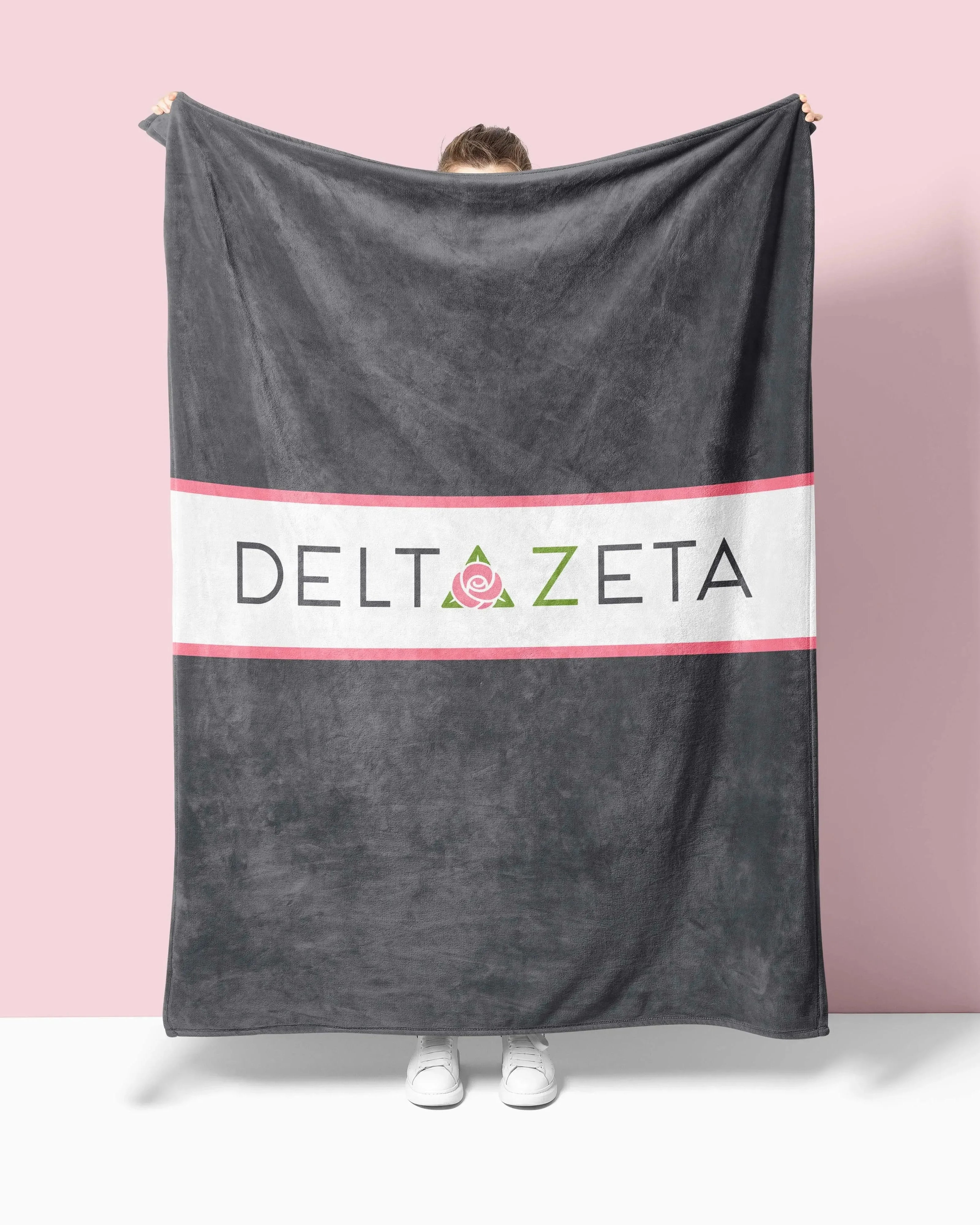 Delta Zeta XL 60x80 Traditional Sherpa Throw Blanket Throw Blankets