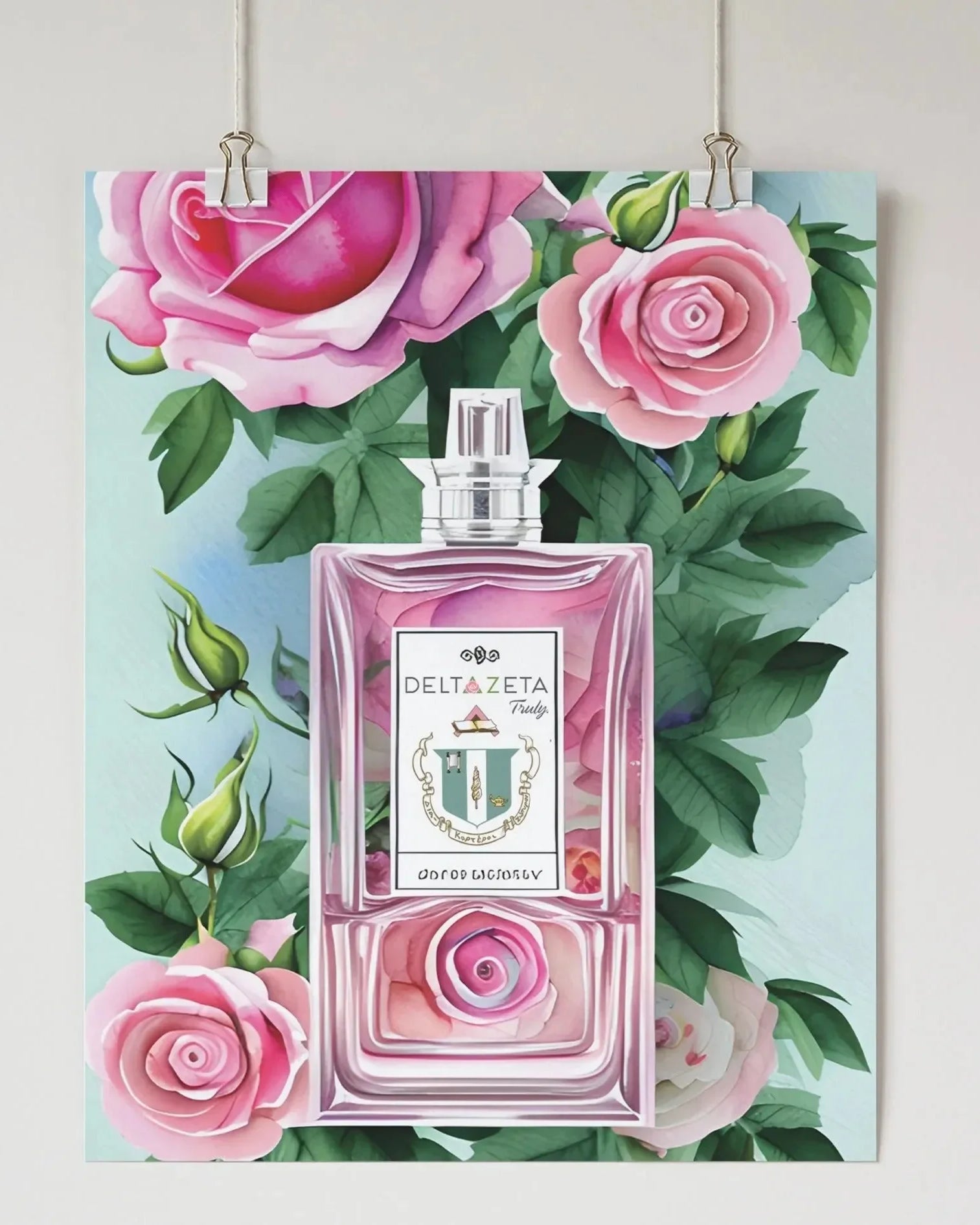 Delta Zeta 16x20 Poster - Perfume Bottle Wall Art & Signs