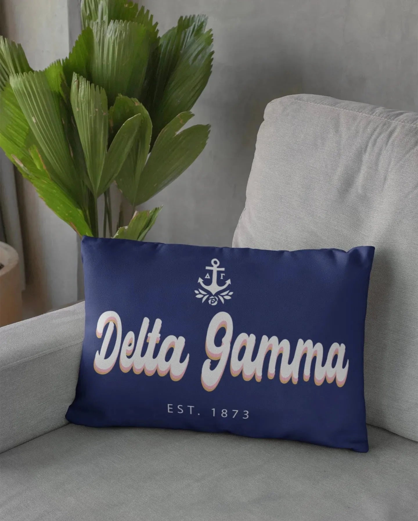 Delta Gamma Lumbar Pillow Cover - Retro Pillow Covers