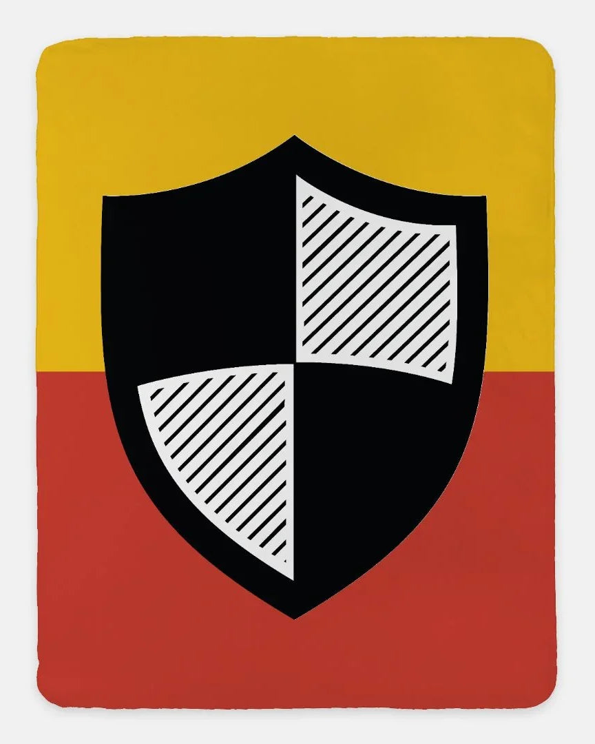 Delta Chi Sherpa Blanket XL 60" x 80 - Shield Color Block | D-Chi Gifts