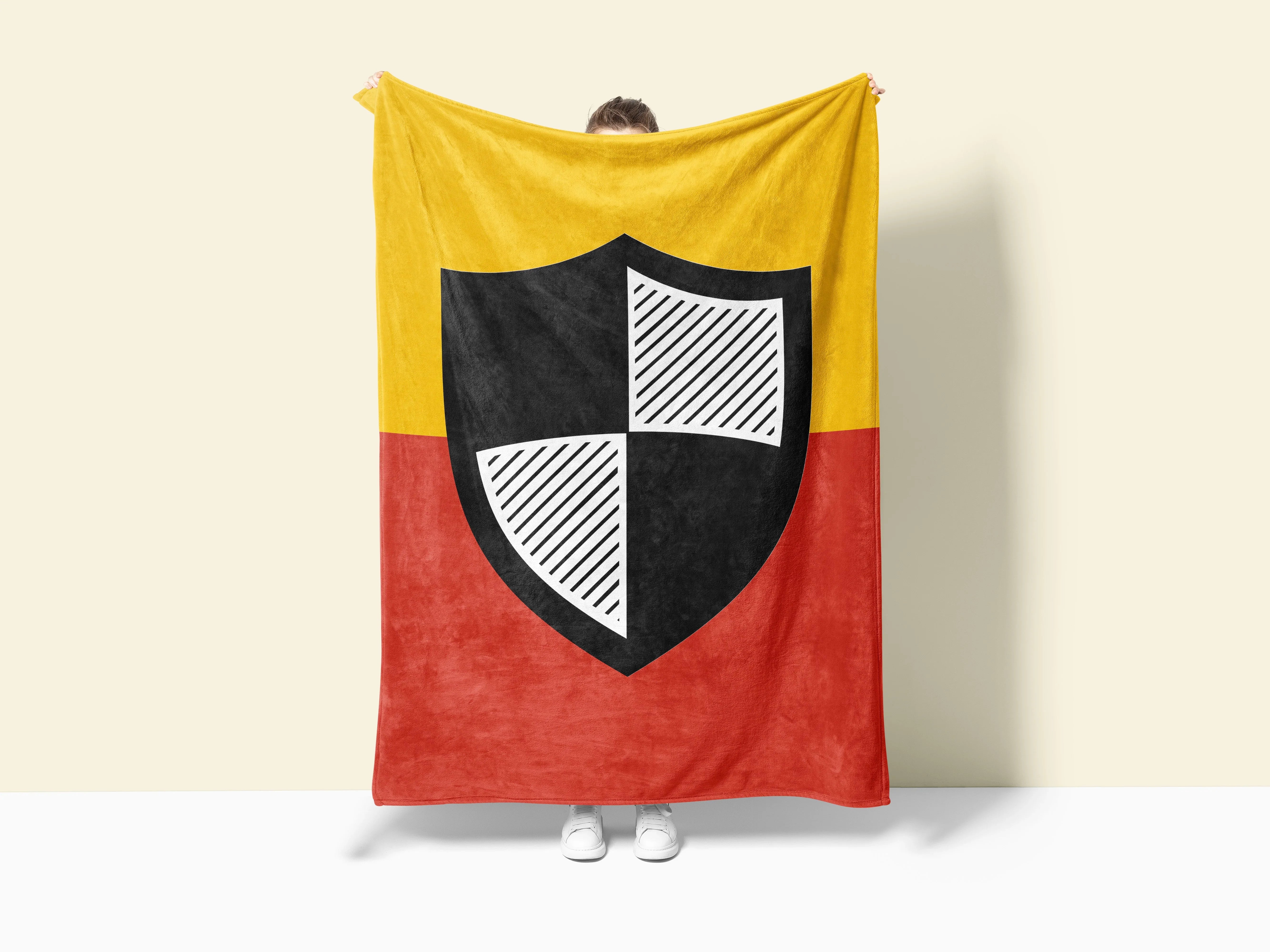 Delta Chi Sherpa Blanket XL 60" x 80 - Shield Color Block | D-Chi Gift…