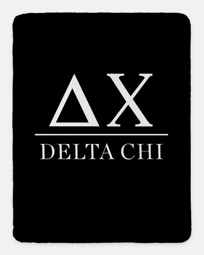 Delta Chi Sherpa Blanket XL 60x80 | D-Chi Fraternity Merch