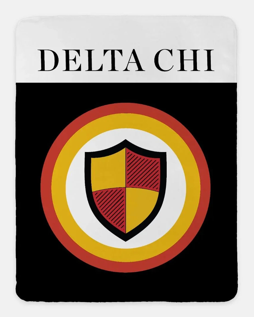 Delta Chi Sherpa Blanket XL 60x80 - Bullseye | D-Chi Gifts