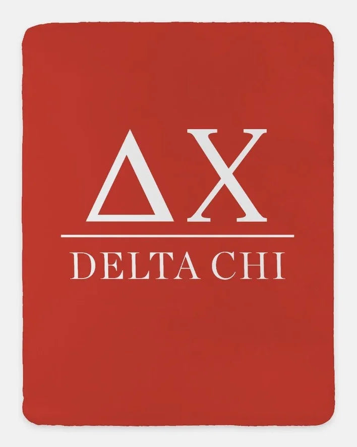 Delta Chi Sherpa Blanket XL 60x80 | D-Chi Fraternity Merch
