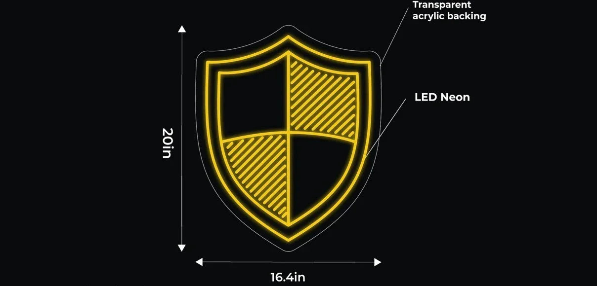 Delta Chi Shield Neon Sign