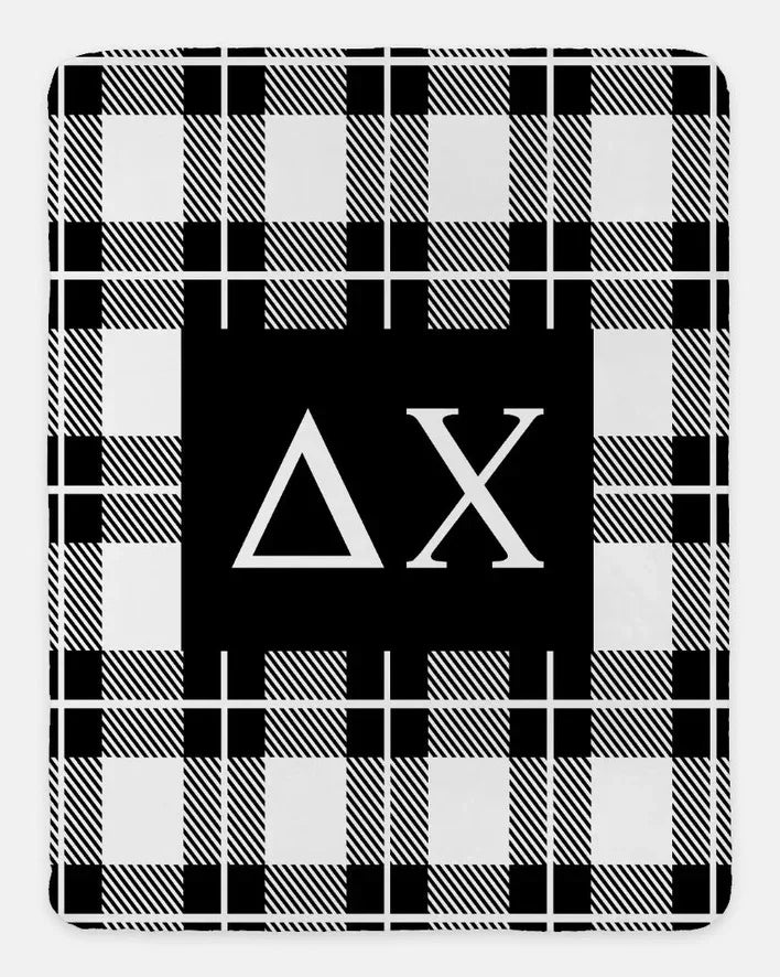 Delta Chi XL 60x80 Blanket - Plaid | D-Chi Fraternity Merch | Gifts