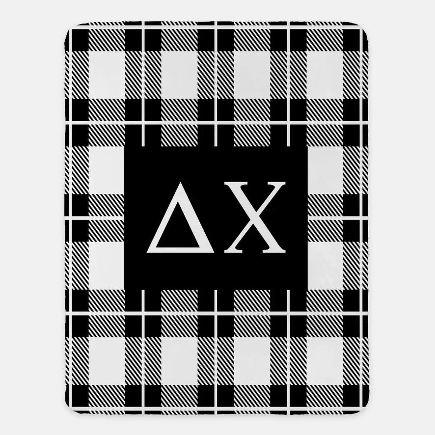 Delta Chi XL 60x80 Blanket - Plaid | D-Chi Fraternity Merch | Gifts