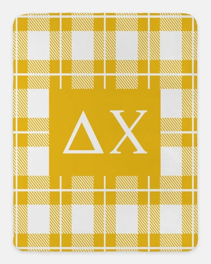 Delta Chi XL 60x80 Blanket - Plaid | D-Chi Fraternity Merch | Gifts
