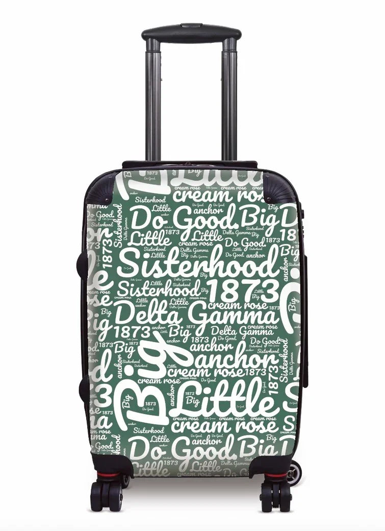 Delta Gamma Carry-on Suitcase - Expression Art Green