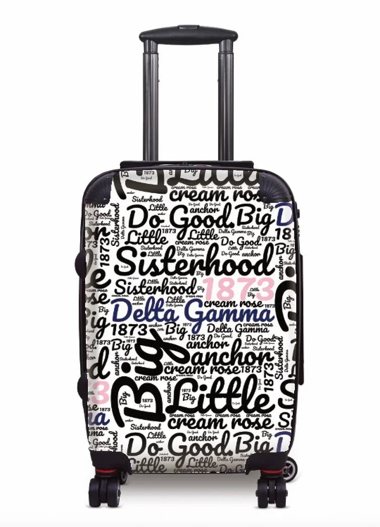 Delta Gamma Carry-on Suitcase - Expression Art White