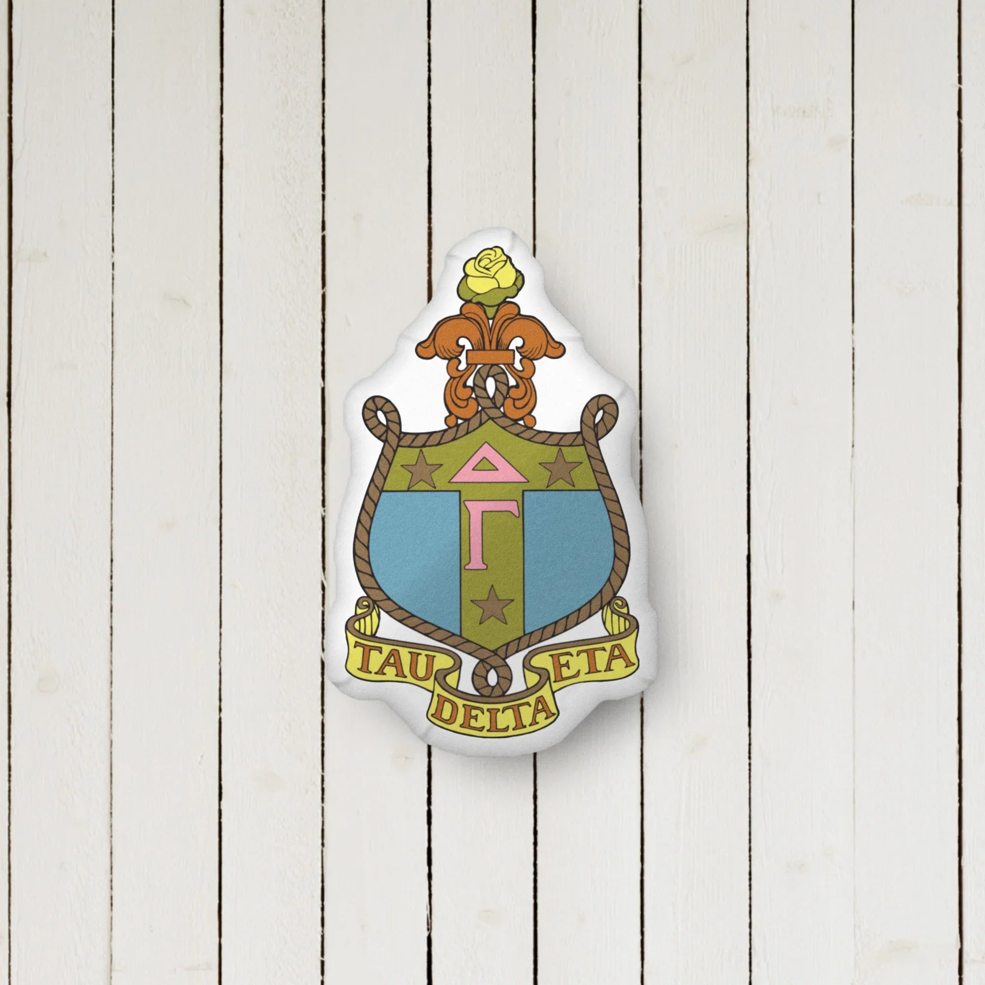 Delta Gamma Crest Custom Shape Throw Pillow | DG Big Little Gift