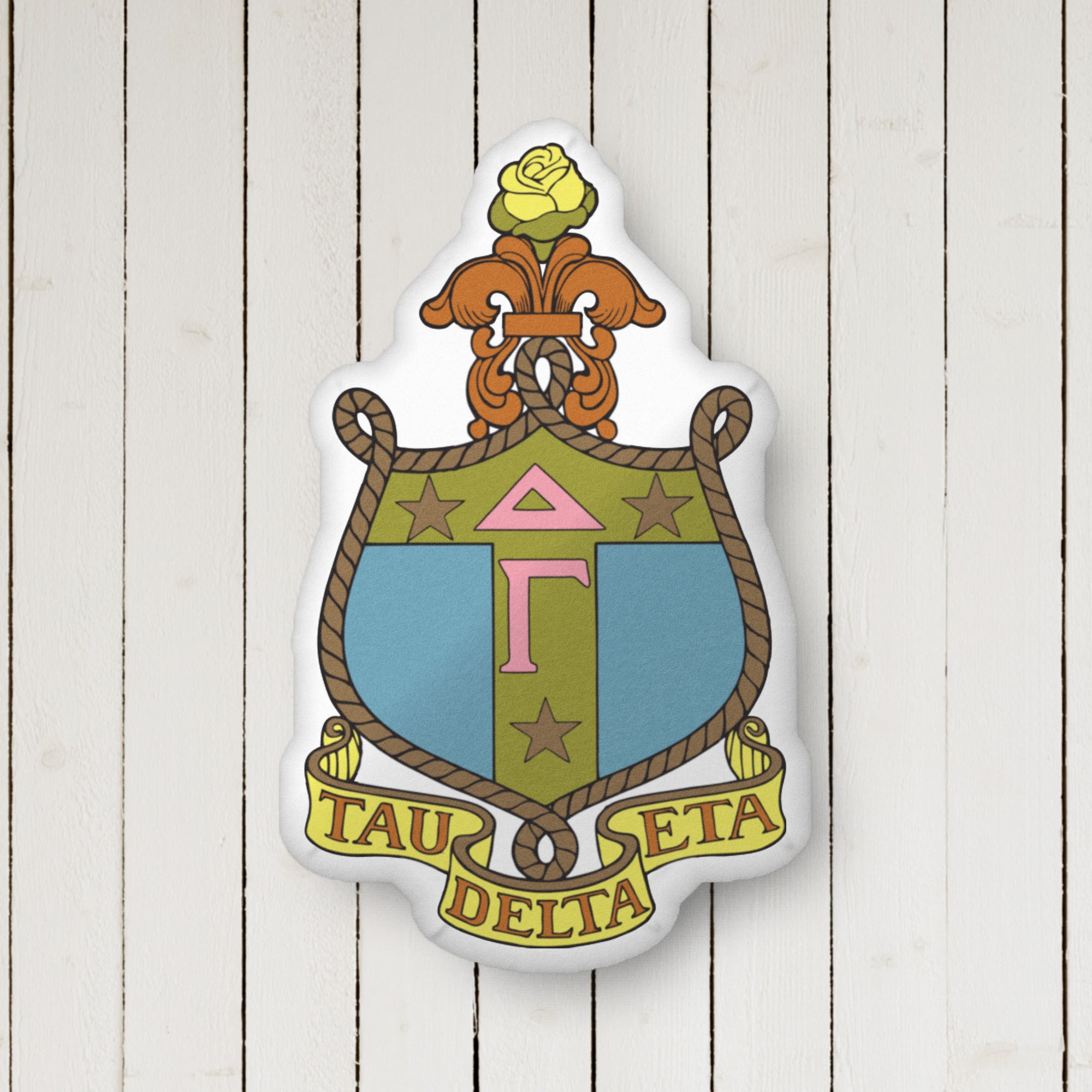 Delta Gamma Crest Custom Shape Throw Pillow | DG Big Little Gift