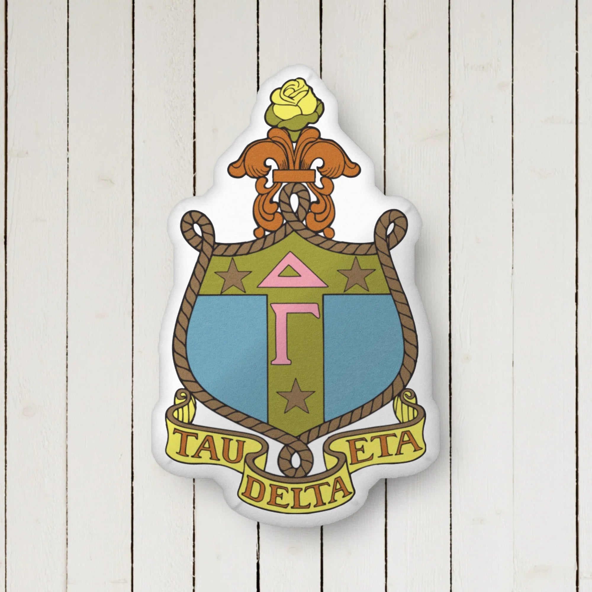 Delta Gamma Crest Custom Shape Throw Pillow | DG Big Little Gift