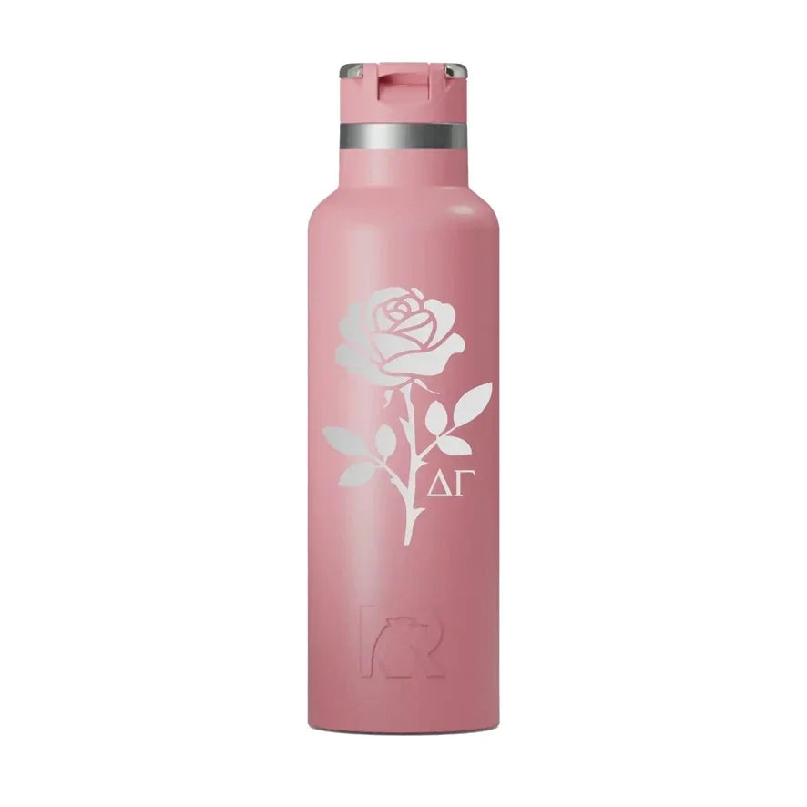 Delta Gamma RTIC 20 oz Journey Ceramic Lined Water Bottle - Rose