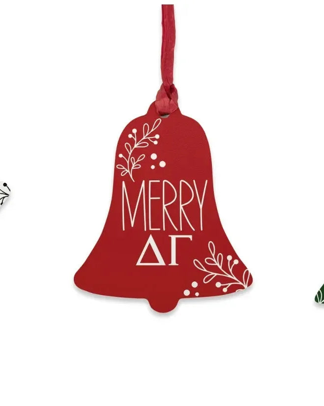Delta Gamma Wood Christmas Ornaments / Magnets (Set of 3) Holiday Ornaments