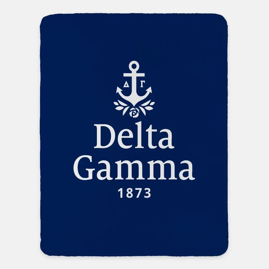 Delta Gamma Traditional Blanket XL 60"x80" | Custom Gifts | Dorm Decor