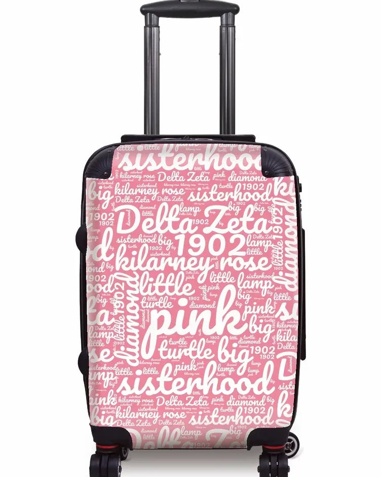Delta Zeta Carry-on Suitcase Luggage - Expression Art Pink