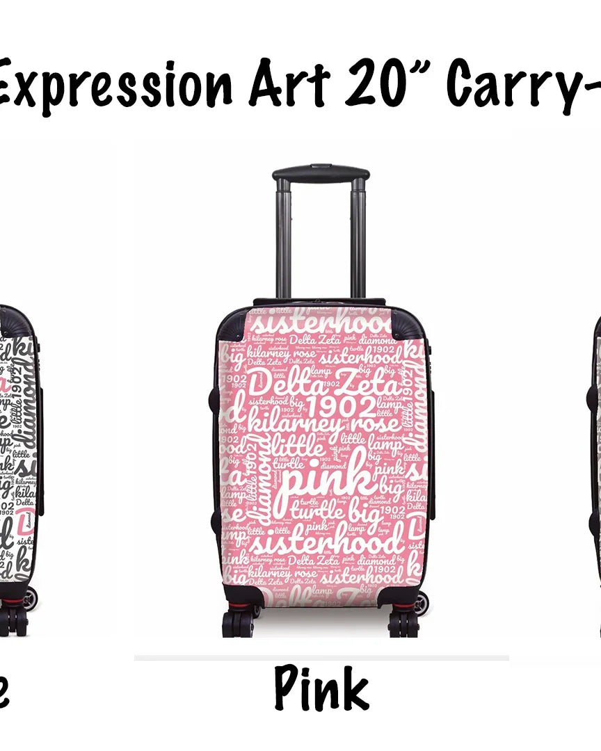 Delta Zeta Carry-on Suitcase Luggage Expression Art Swatches